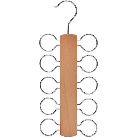 Schalständer Aus Holz Mit 10 Metallhaken, Kleiderschrank-organizer Für Schals, Krawatten Und Gürtel, Ankleidezimmer