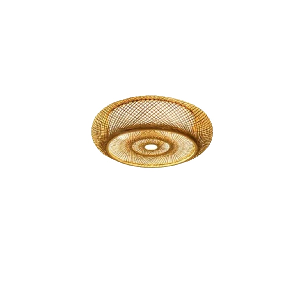 Handgefertigte Bambus-pendelleuchte, Sanftes Licht, 60 Cm Deckenrosette, Leuchtmittel (e27) Nicht Enthalten