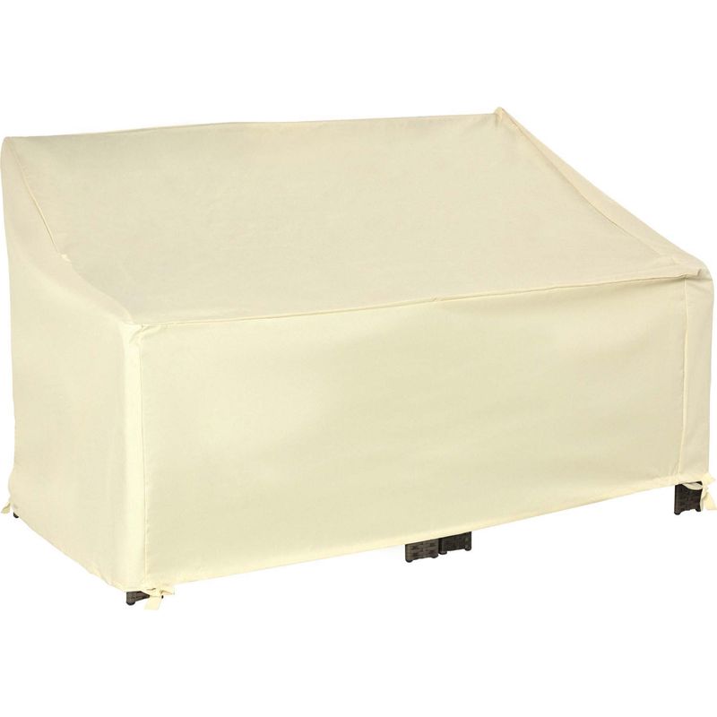 Wasserdichte Sofahülle Für Den Außenbereich, 600d Oxford-gewebe, Für Balkon Und Terrasse, 140 X 84 X 56/94 Cm, Beige