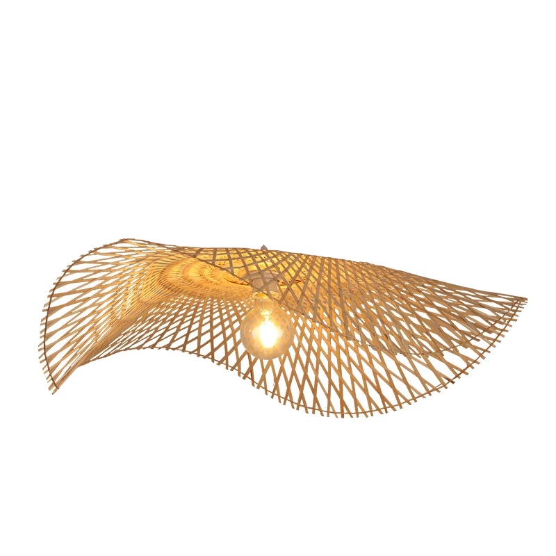 Hängeleuchte, Höhenverstellbar, Handgefertigtes Bambusdesign, A-45 Cm, Leuchtmittel Nicht Enthalten