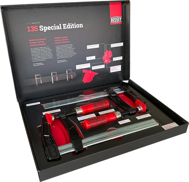 Jubiläumsset 2x Tempergusszwinge TGA25SET-135 Bessey TGA25SET-135 Spann-Weite (max.):250 mm Ausladu