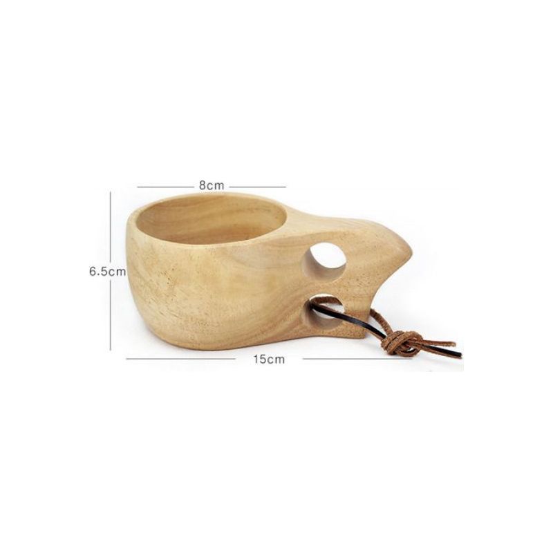 Tragbarer Holzbecher, Trinkbecher, Campingbecher, Holzkrug