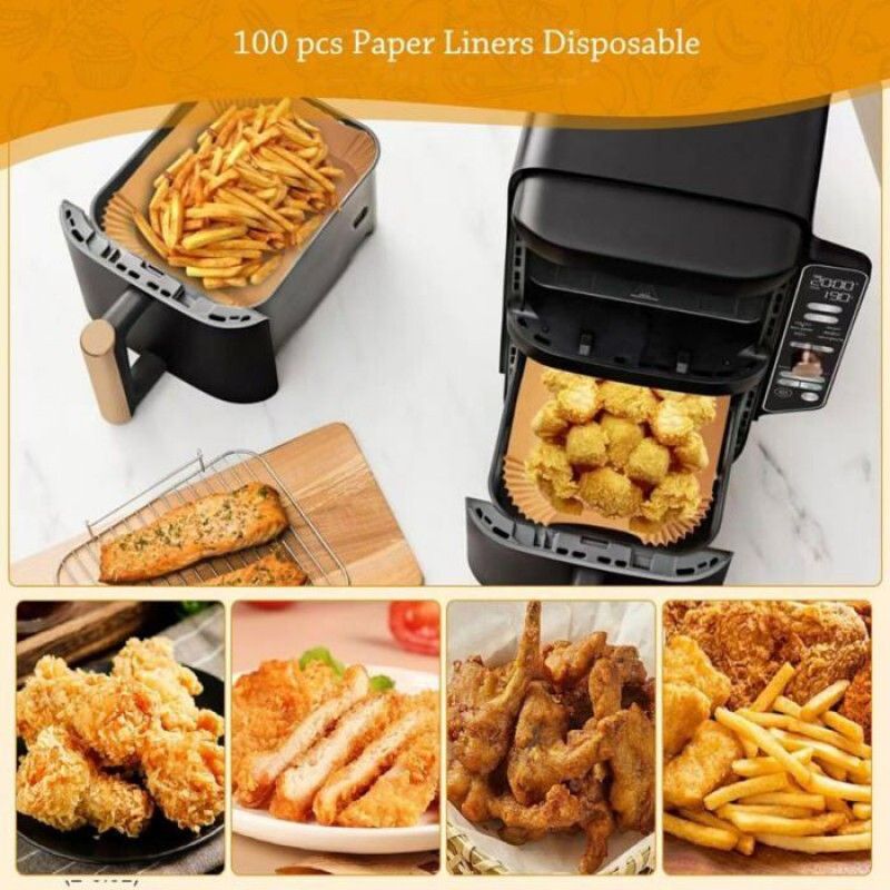 100 Backpapiere Für Ninja Sl300eu Heißluftfritteuse – Doppelte Auflaufform/aufsatz 7,6 L
