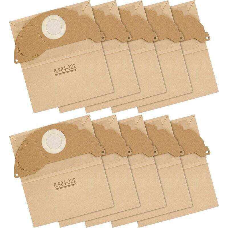 Wd2 Staubsaugerbeutel – 10er-pack Filterbeutel Und Papier Für Kärcher Wd2 Mv2 A Staubsauger (modelljahre 2003/2024/2054). Ersetzt Wd2 Beutel 6.904-322.0