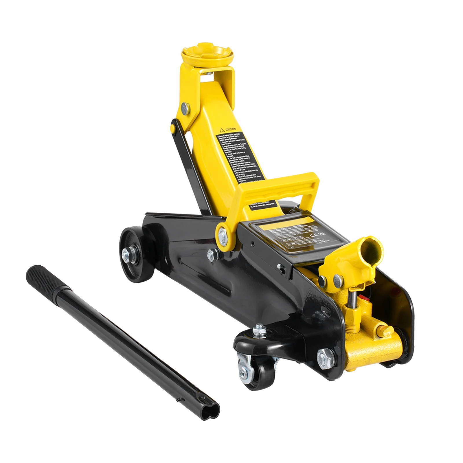 Wagenheber, 2 Tonnen Tragkraft, Minimale Hubhöhe 12,4 Cm, Maximale Hubhöhe 33,5 Cm, Robuste Eisenkonstruktion, Einkolben-hydraulikpumpe