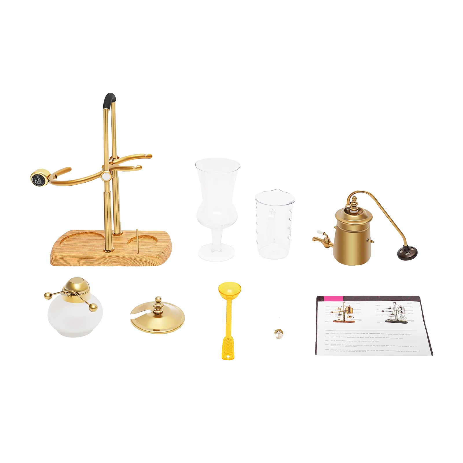 Kaffeemaschine, Vakuumbrühsystem, Komplettset, Gold
