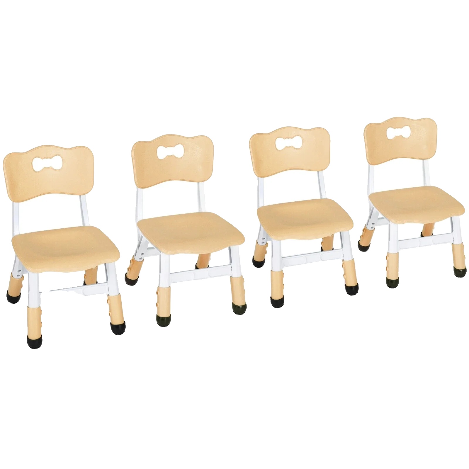 Kinderstuhl, Höhenverstellbar, Robust Und Ergonomisch, Gelb – 4er-pack
