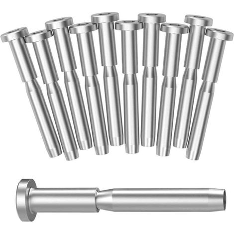 Set Mit 10 Kabeln, Edelstahl T316, Gewindeanschluss, Für Treppen, Terrassen, Holz- Und Metallpfosten