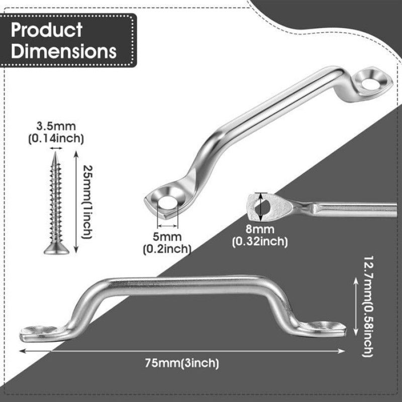 Befestigungsring Für Bootsgurte - 4 Stück, Edelstahl, Für Kajakdeck, Nautische Ausrüstung, Rostfrei.