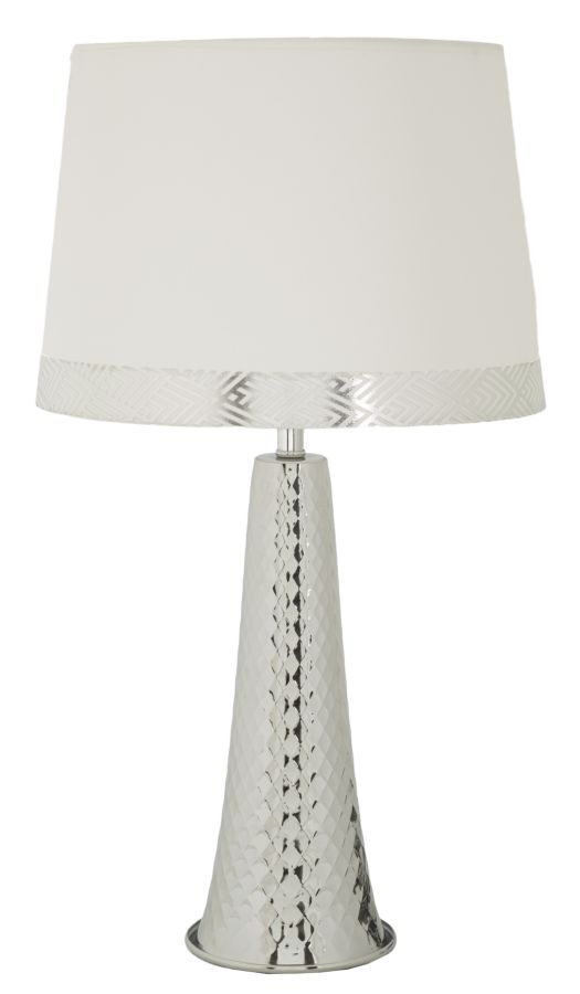 Turm-tischlampe Silber 30 X 54 Cm