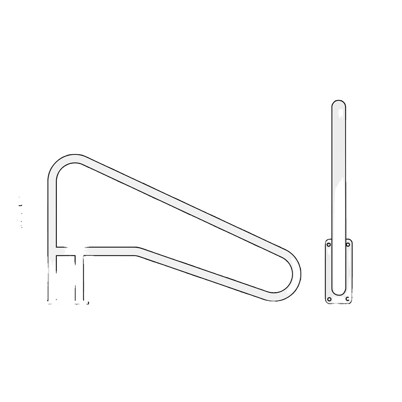 Haltegriff Für Schwimmbäder, Edelstahl, Rutschfester Griff, 54 X 36 Zoll, 1 Stück