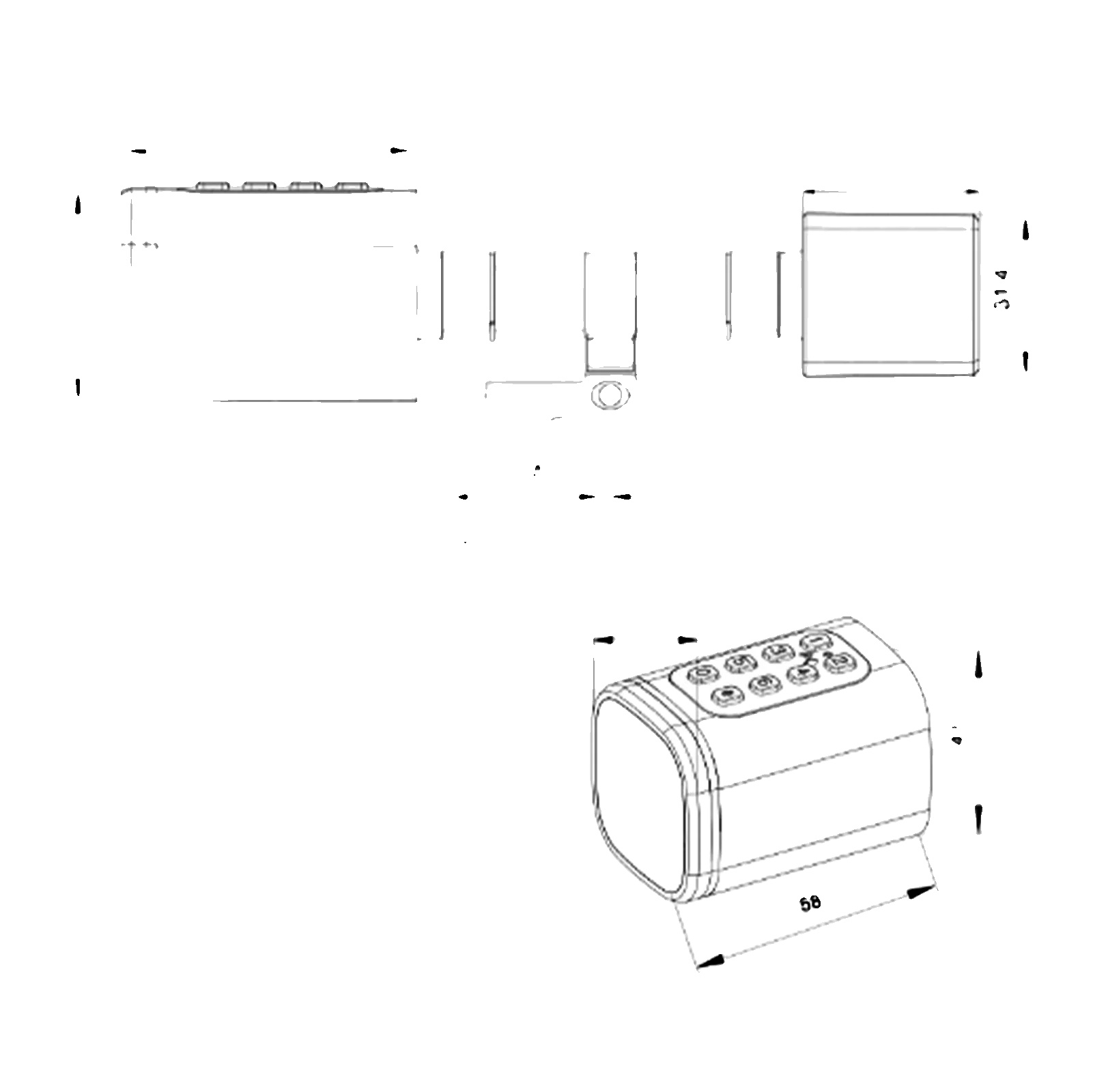 Intelligentes Türschloss, 4-in-1-entriegelungsoptionen, Wasserdichtes Design, Silber