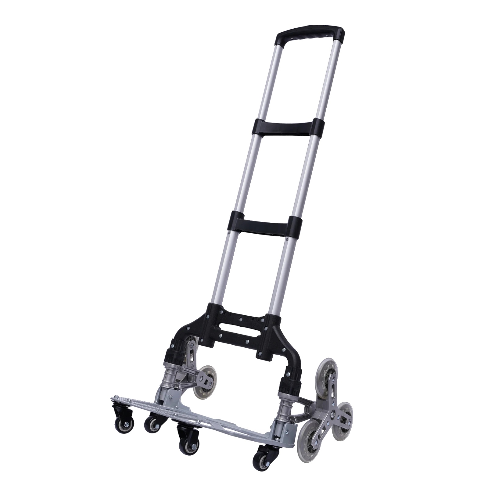 Treppensteigerwagen, Tragkraft 75 Kg, Höhenverstellbar 67–106 Cm, Abmessungen 32 × 22 × 50 Cm, Abmessungen 28 × 39 × 6 Cm, Gewicht 5,1 Kg