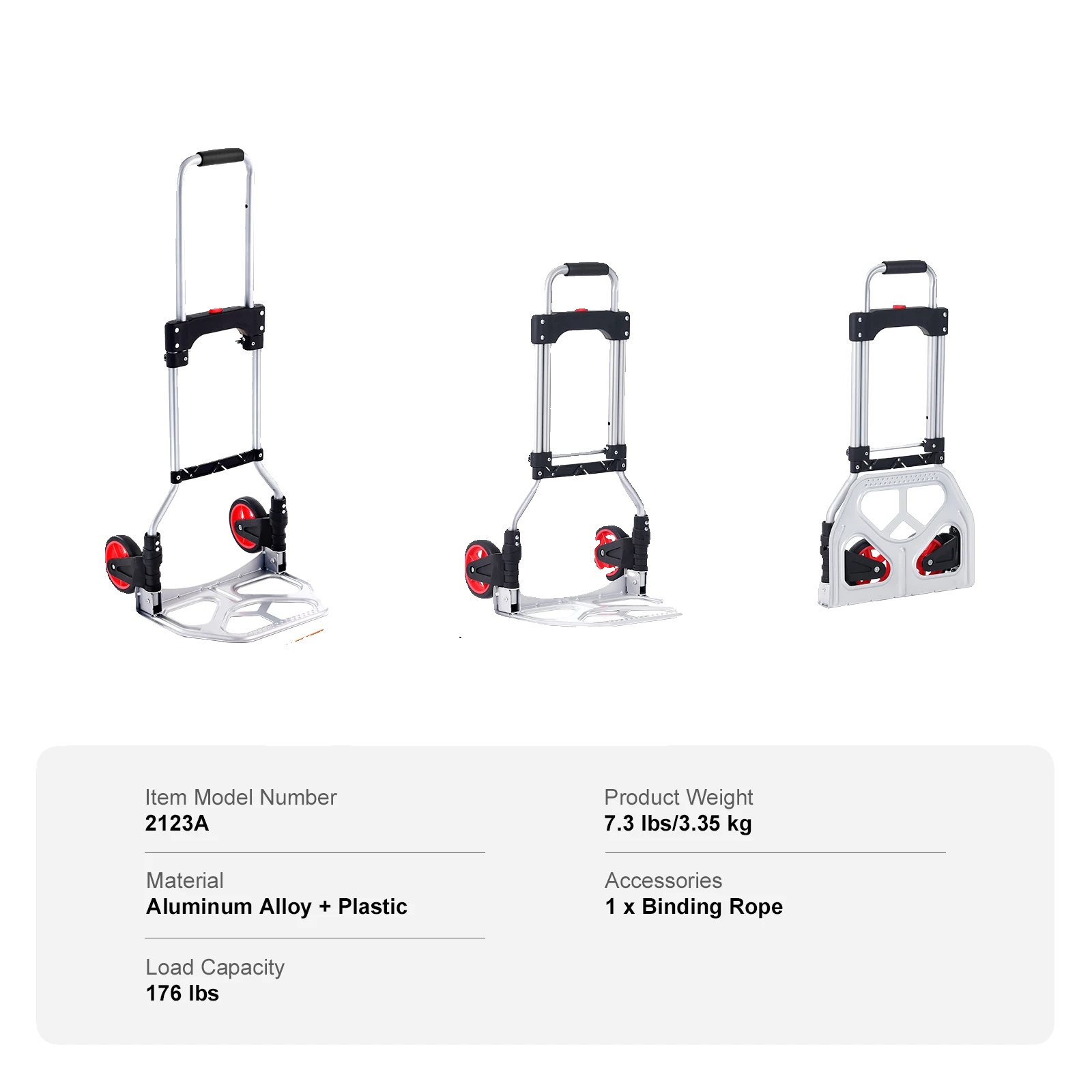 Klappbarer Trolley, Leichtes Aluminium, Tragbares Design, 80 Kg