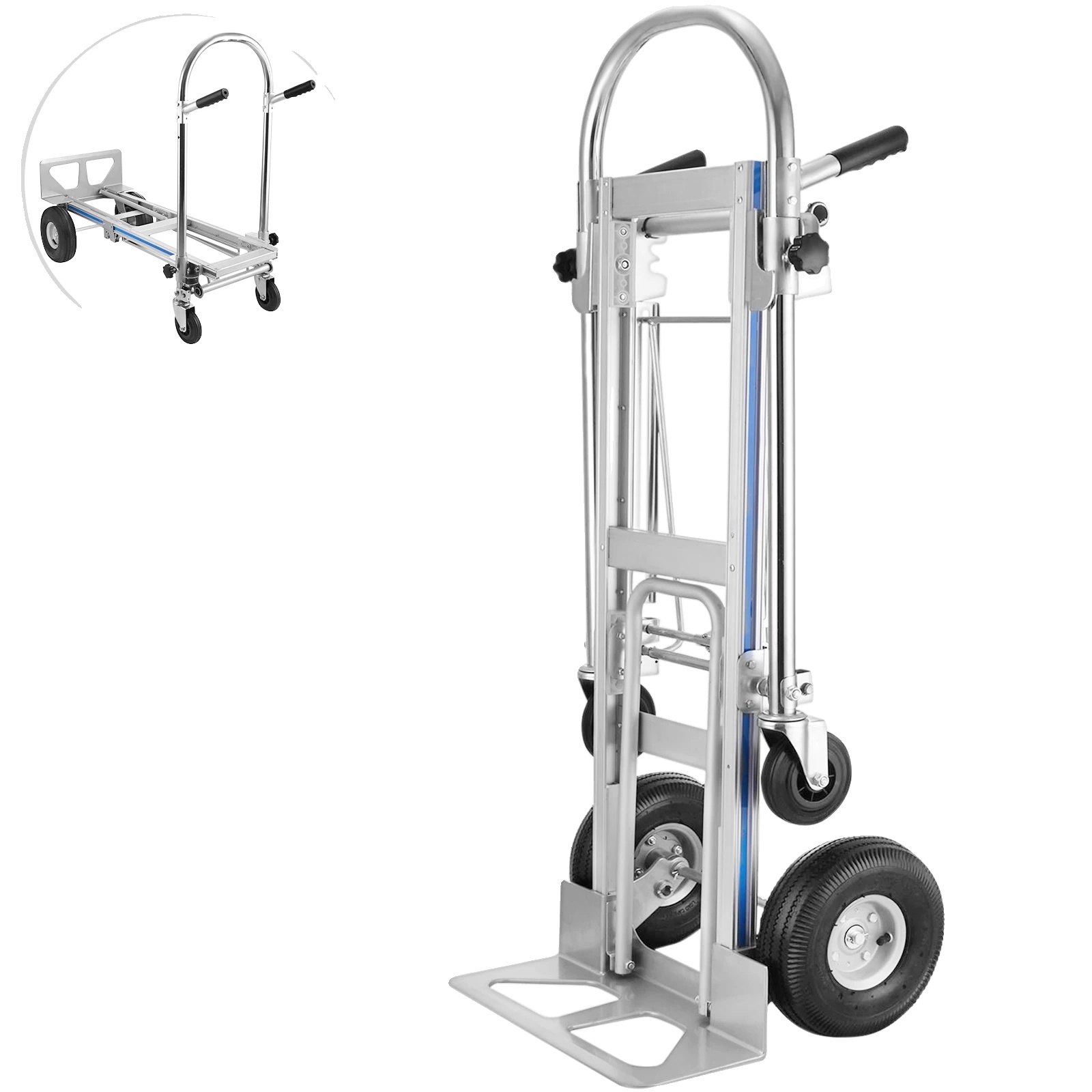 Handwagen, Tragkraft 454 Kg, Gesamtmaße 118 X 53 X 104 Cm, Maße Zusammengeklappt 47 X 53 X 132 Cm, Gewicht 21,5 Kg, 3-in-1-design