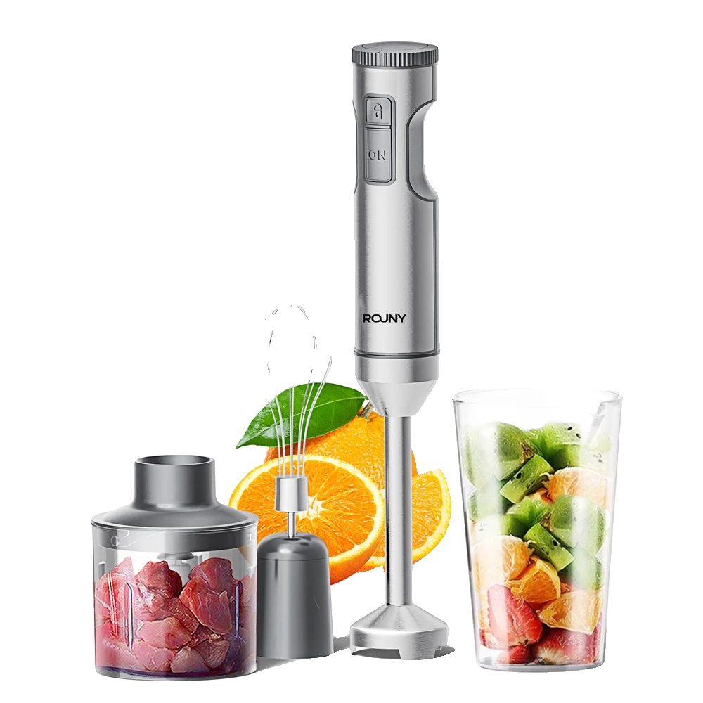 Stabmixer, 4-in-1-multifunktionsgerät Für Die Küche, 14 Geschwindigkeitsstufen, Silbergrau R, Eu-stecker, 4 In 1