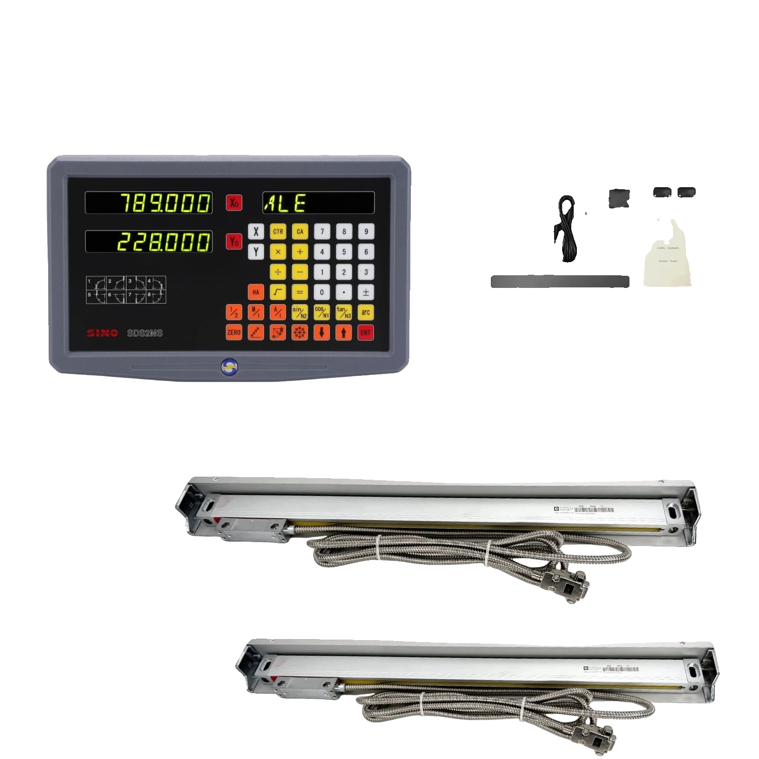 Digitale Positionsanzeige (dro), Zweiachsenbetrieb, 5 Μm Genauigkeit, 0,005 Mm Komplettset