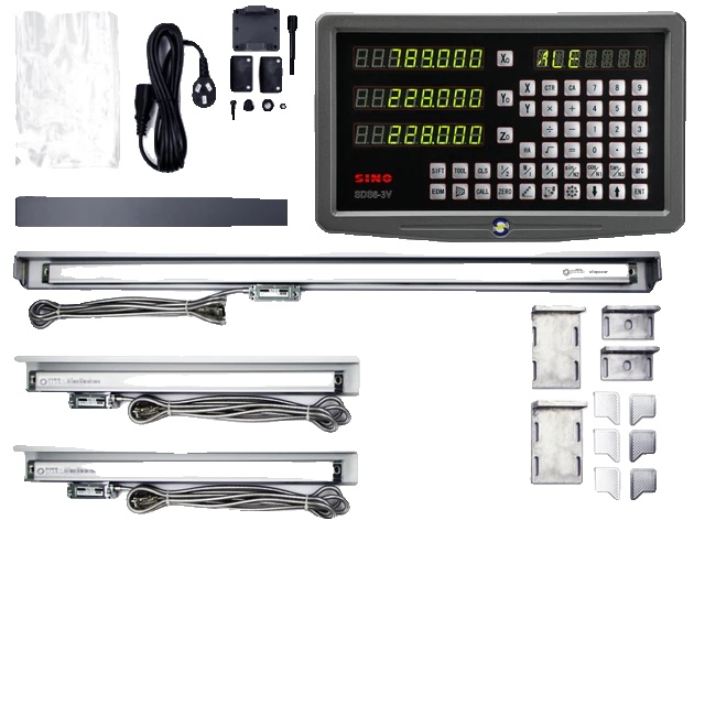 Digitalanzeige, 3 Achsen, Metallgehäuse, 2er-pack