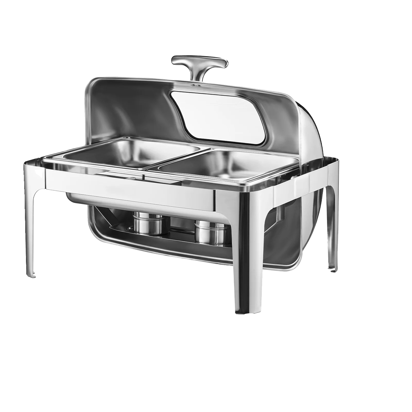 Warmhalteplatte, 9-quart-fassungsvermögen, Edelstahlkonstruktion, Silberfarben