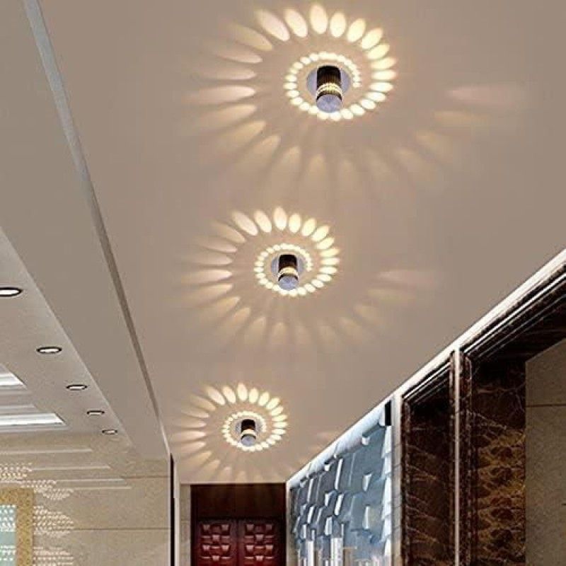 3-w-led-einbauleuchte Mit Integriertem Led-downlight, Deckenstrahler, Runde Wandleuchte Ø 5,5 Cm, Aluminium