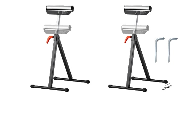 Rollständer, Höhenverstellbar, Verchromte Stahlkonstruktion, 2er-pack, 61 Kg