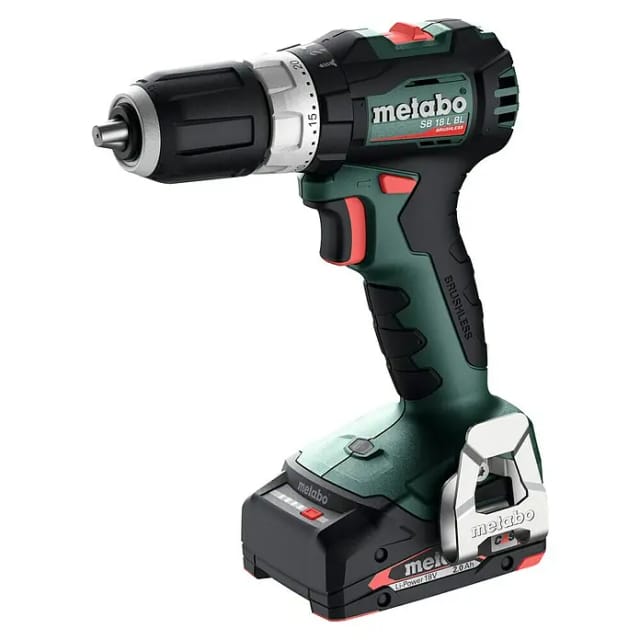 Metabo - Akku-Schlagbohrschrauber sb 18 l bl, incl. 2x Akku Li-Power 2 Ah, Ladegerät, Zubehör x
