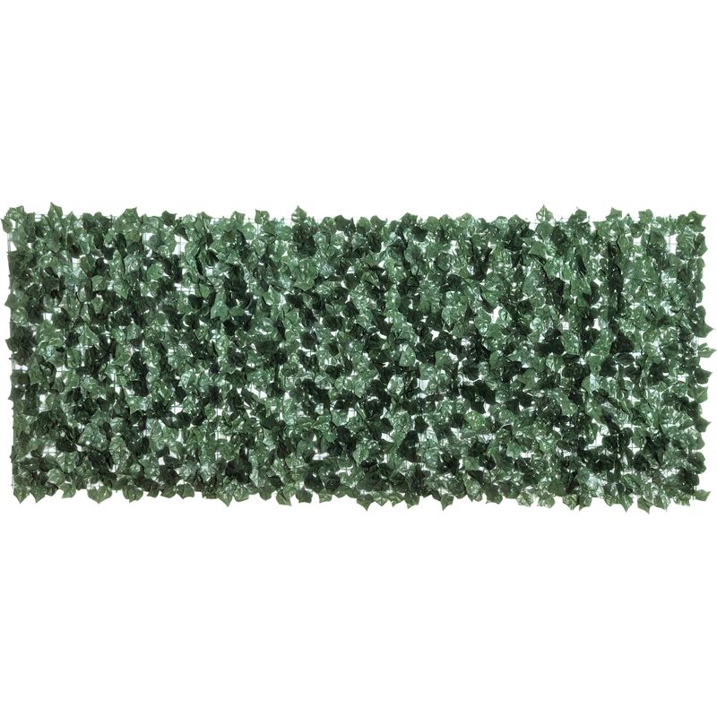 Künstliche Grüne Sichtschutzhecke, Realistisches Laub, Uv-beständig, 2,4 × 1 M