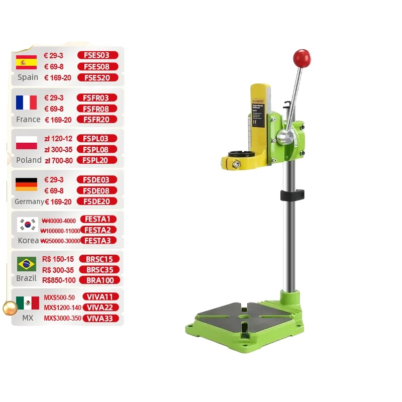 Bohrmaschinenständer, Robustes Metall, Höhenverstellbar Von 40 Bis 63,5 Cm, 90°-drehung, Geeignet Für Mini-elektrobohrmaschinen, Sicherer Verriegelungsmechanismus