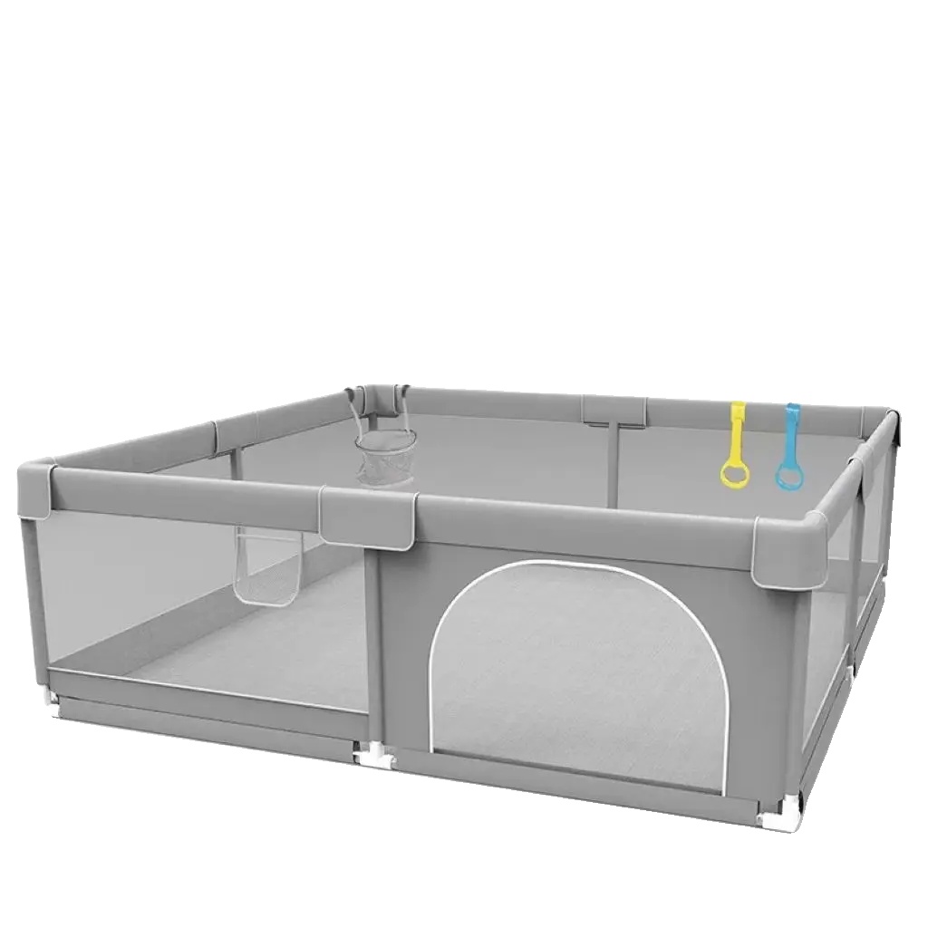 Laufstall, Modulares Design, Sichere Materialien, Hellgrau, 1,5 X 1,5 M