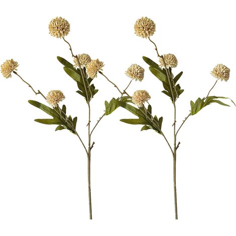 Set Mit 2 Künstlichen Löwenzahnblüten, 5-köpfige Blüten, Realistische Dekoration Für Hochzeiten, Schlafzimmer, Büros