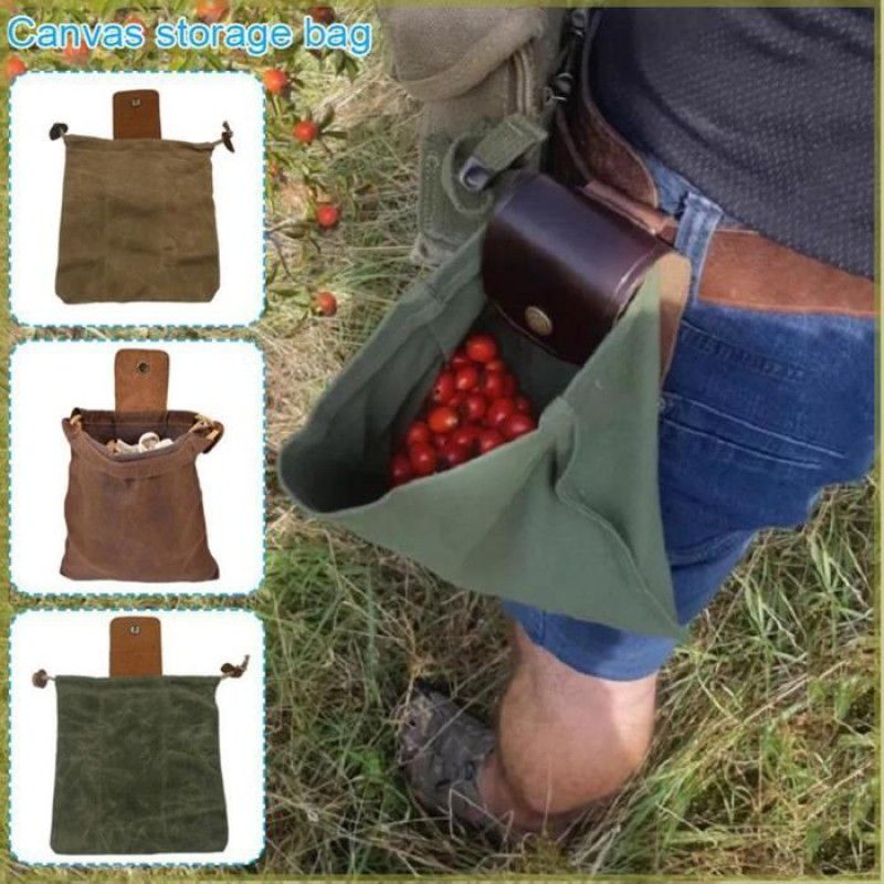 Cocosity Bushcraft-tasche Aus Leder Und Canvas, Faltbare Sport-werkzeugtasche Aus Gewachstem Canvas, Braun
