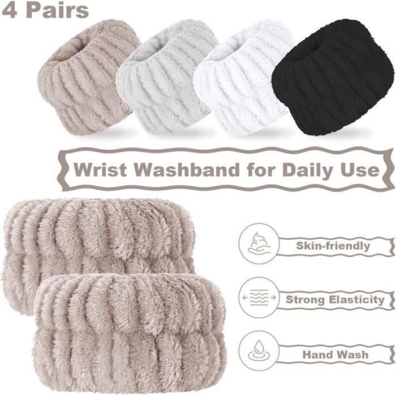 Spa-armbänder – 4er-pack – Mikrofaser – Mehrfarbig – Atmungsaktiv