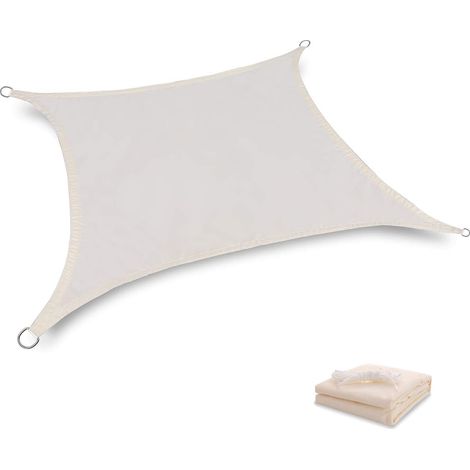 1 Sonnensegel, Dreieck, Strickgewebe, Polyethylen, D-ring, Terrasse, Pool, Pergola