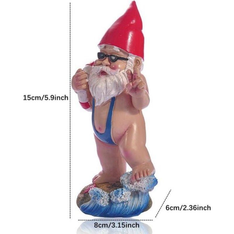 Lustige Gartenzwergfigur, Blauer Wal, 15 Cm – Dekorative Statue