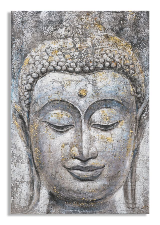 Gemälde Auf Leinwand, Gesicht Buddha Licht -a- Cm 80x3x120