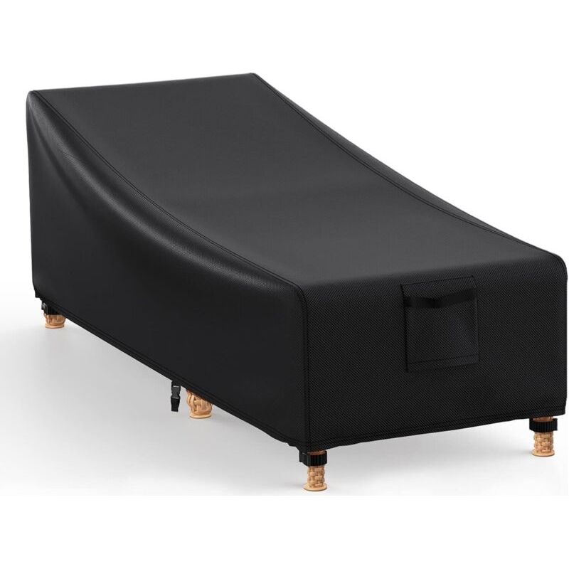 Wasserdichte Sonnenliegenabdeckung 210 X 80 X 45/75 Cm Mit Belüftung, Outdoor-liegenabdeckung Aus 420d Pu-beschichtetem Material, 4 Schnallen Und Kordelzug