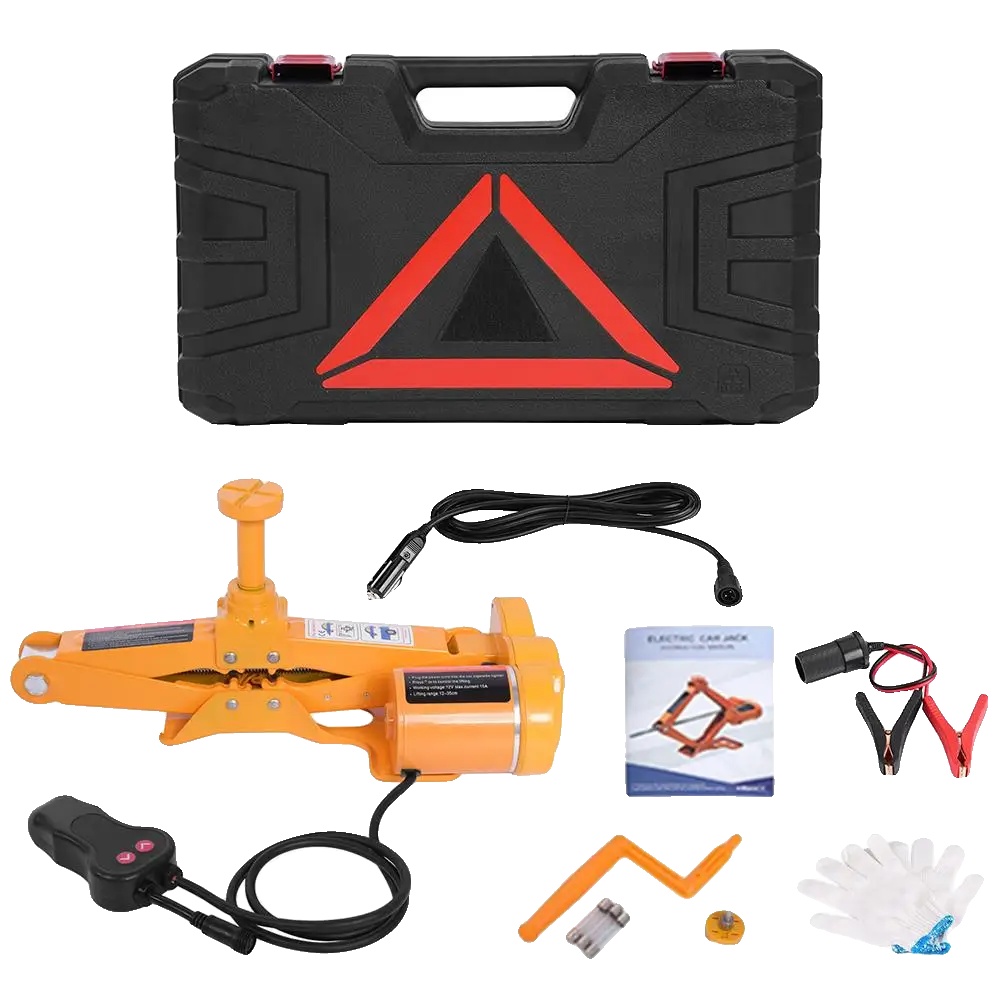 Elektrischer Wagenheber, 12 V, 3 Tonnen Tragkraft, Hubbereich 12–35 Cm, Max. 15 A Stromstärke, Kompakte Bauweise