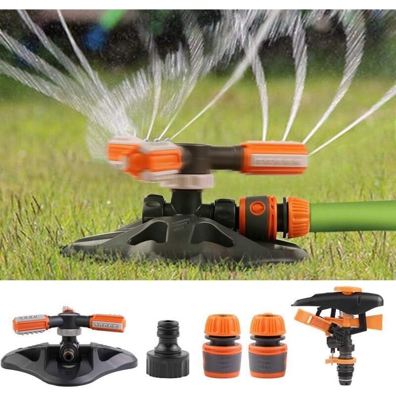 Automatischer, Um 360° Drehbarer Und Verstellbarer Gartensprenger Mit 3 Armen, Drehbarer Abs-sprühdüse Und Bewässerungskopf