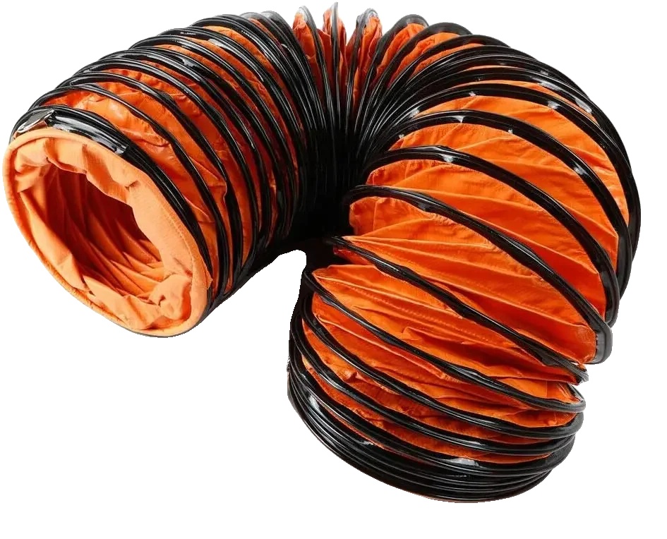 Belüftungsschlauch, Flexibel, Flammhemmendes Material, Orange