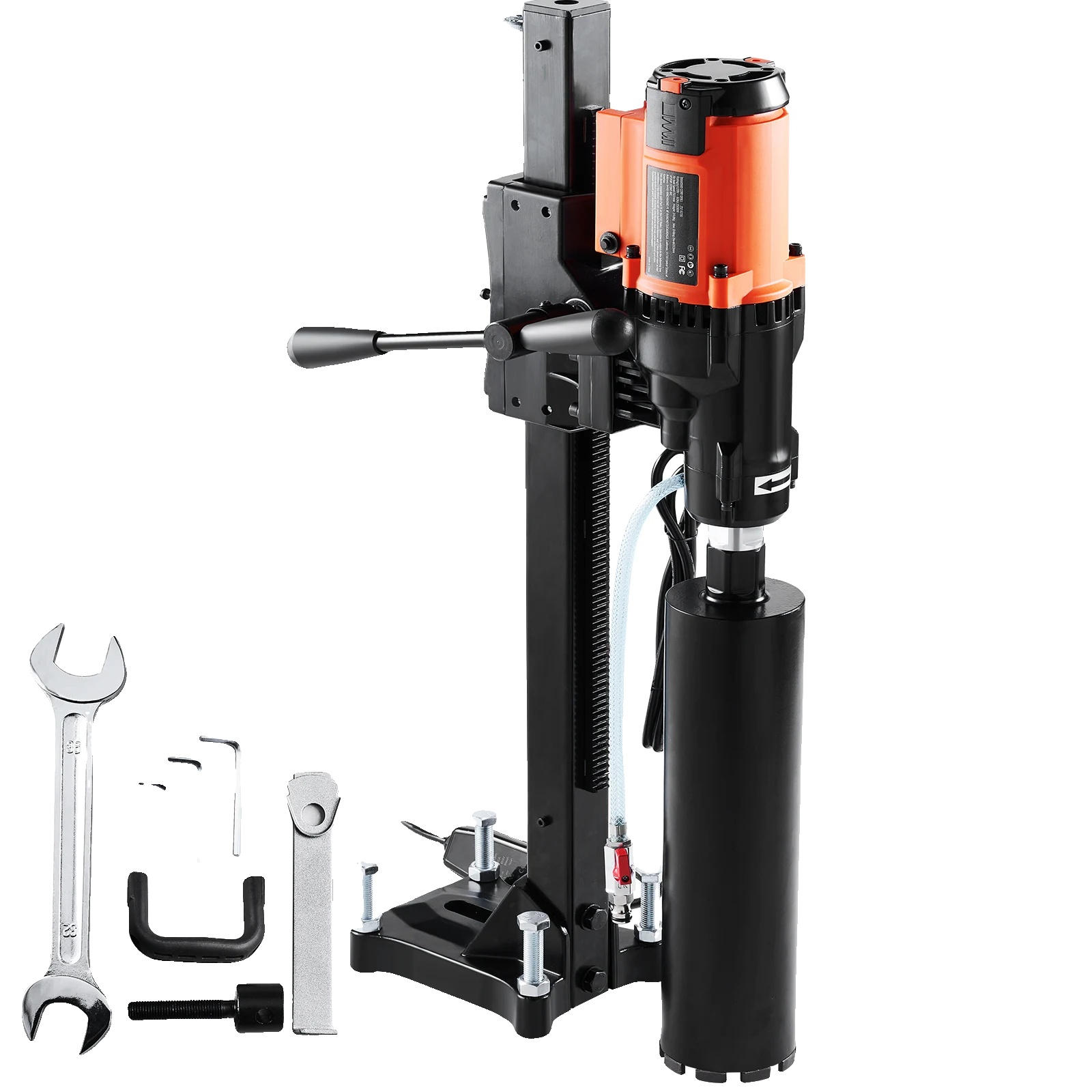 Diamantkernbohrmaschine, 3200 W Leistung, 750 U/min Drehzahl, 8-zoll-bohrlochkapazität, Maximale Bohrtiefe 23,62 Zoll, 1-1/4" X 7 Unc- Und 5/8" X 11 Unc-aufnahmegrößen