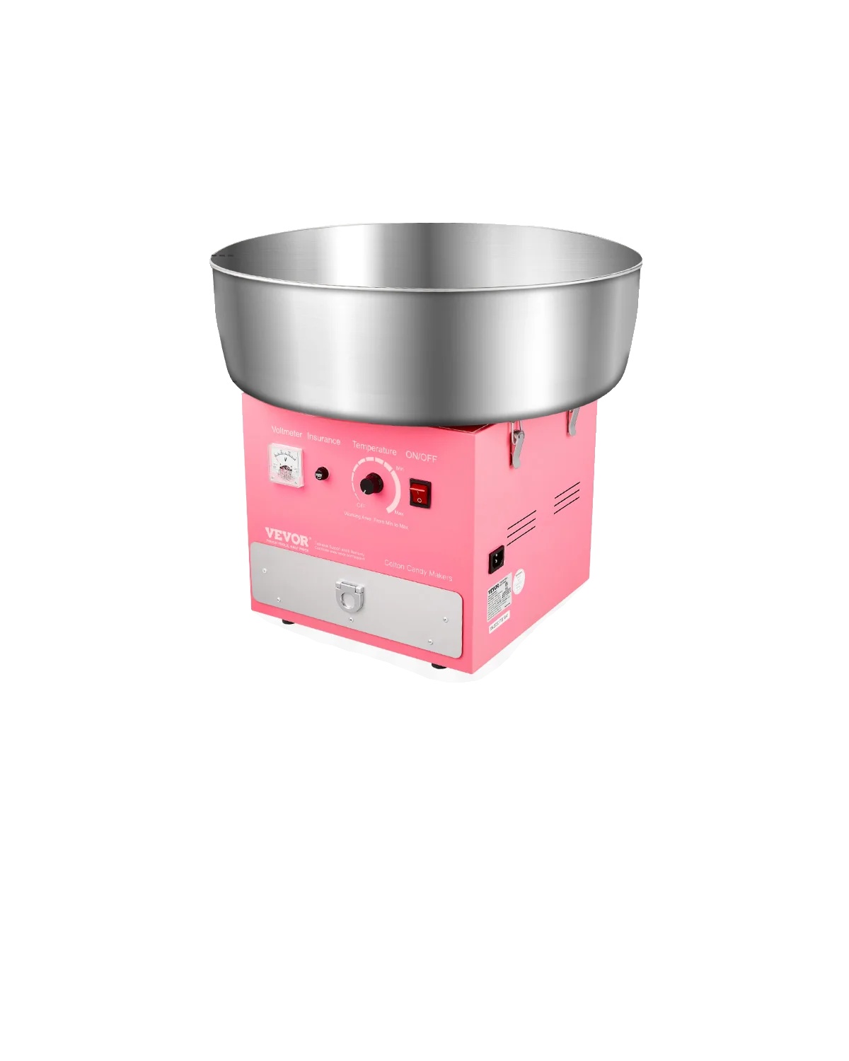 Zuckerwattemaschine, 1000 W Leistung, Temperaturregelung, Rosa