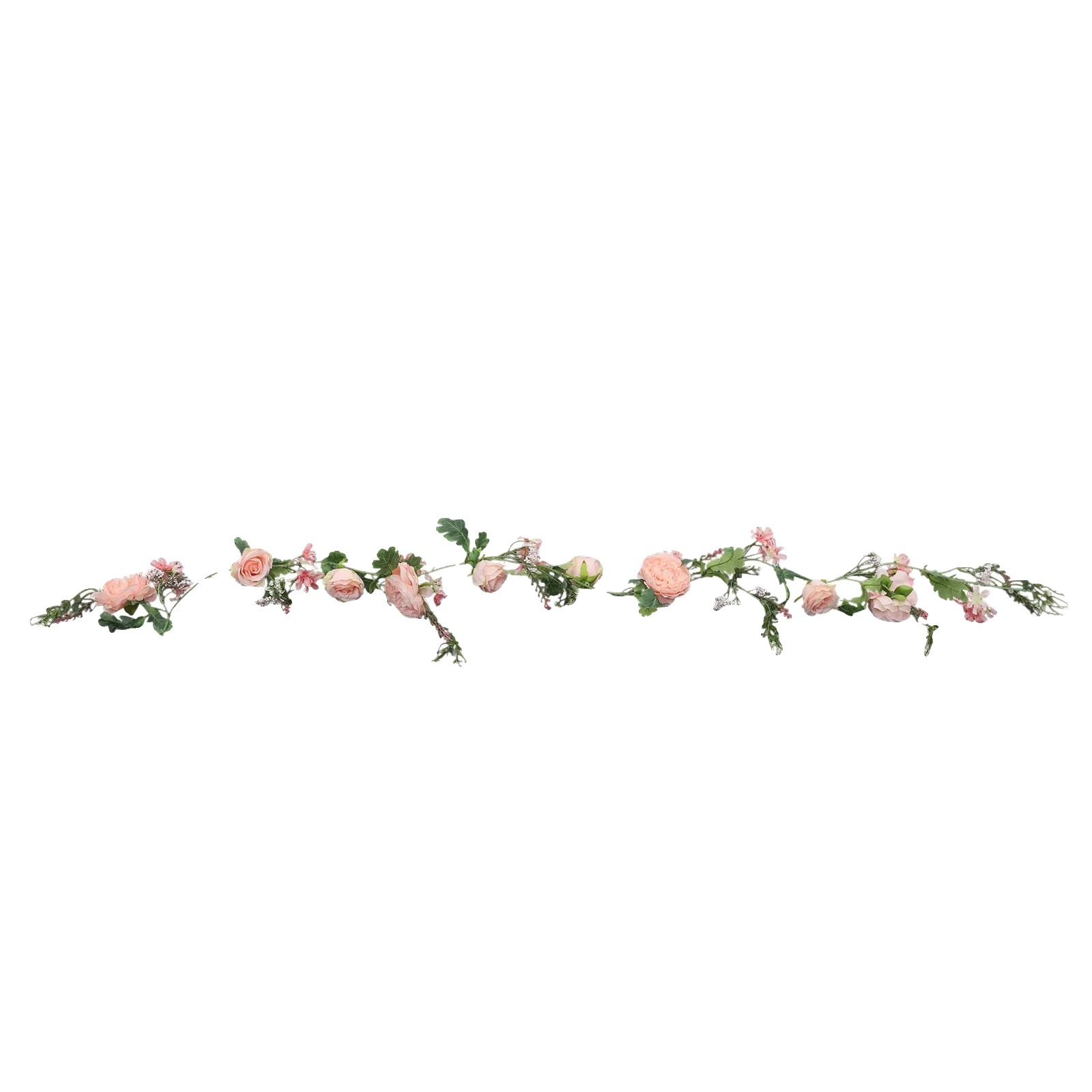 Künstliche Blumengirlande, Natürlicher Stil, Für Den Innen- Und Außenbereich Geeignet, Rosa