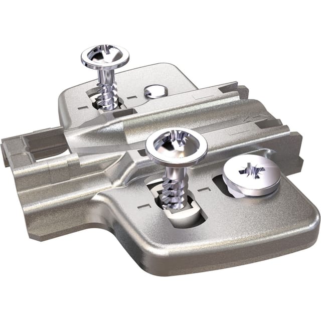 Hettich - Exzenter Kreuzmontageplatte, Spreizmuffe, Distanz 0 mm