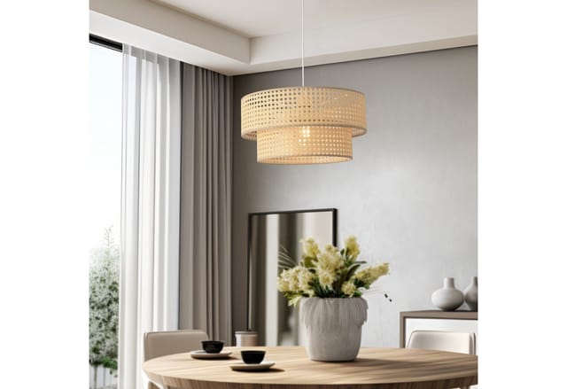 Hängeleuchte Ascot Ø40 cm Rattanoptik [ Lux.pro