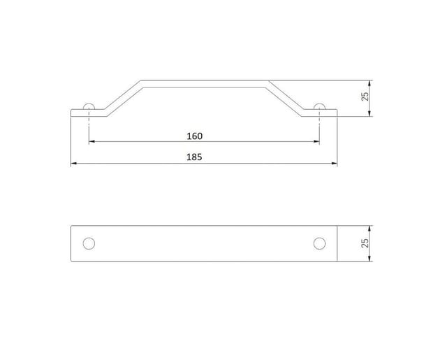 Ms Beschläge - Schubladengriff 160mm Lochabstand Möbelgriff Schubladengriff Kommodengriff Zamak Schwarz matt