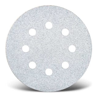 White Klett-Schleifscheiben, 115 mm, 8-Loch, f. Exzenterschleifer, Normalkorund (50 Stk.) K180 - Menzer