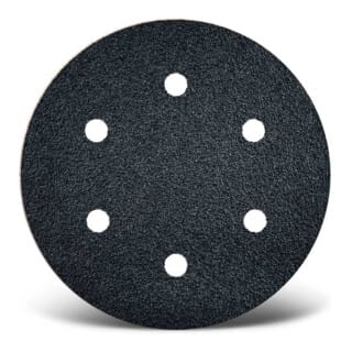 Black Klett-Schleifscheiben, 150 mm, 6-Loch, f. Exzenterschleifer, Siliciumcarbid (50 Stk.) K120 - Menzer