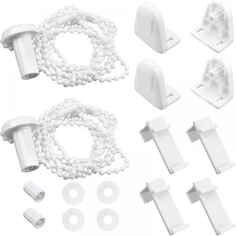 Set Mit 2 Befestigungsmechanismen Für 17-mm-rollos – Hochbeständiges Pvc – Bohrfreie Montage – Kompatibles Zubehör