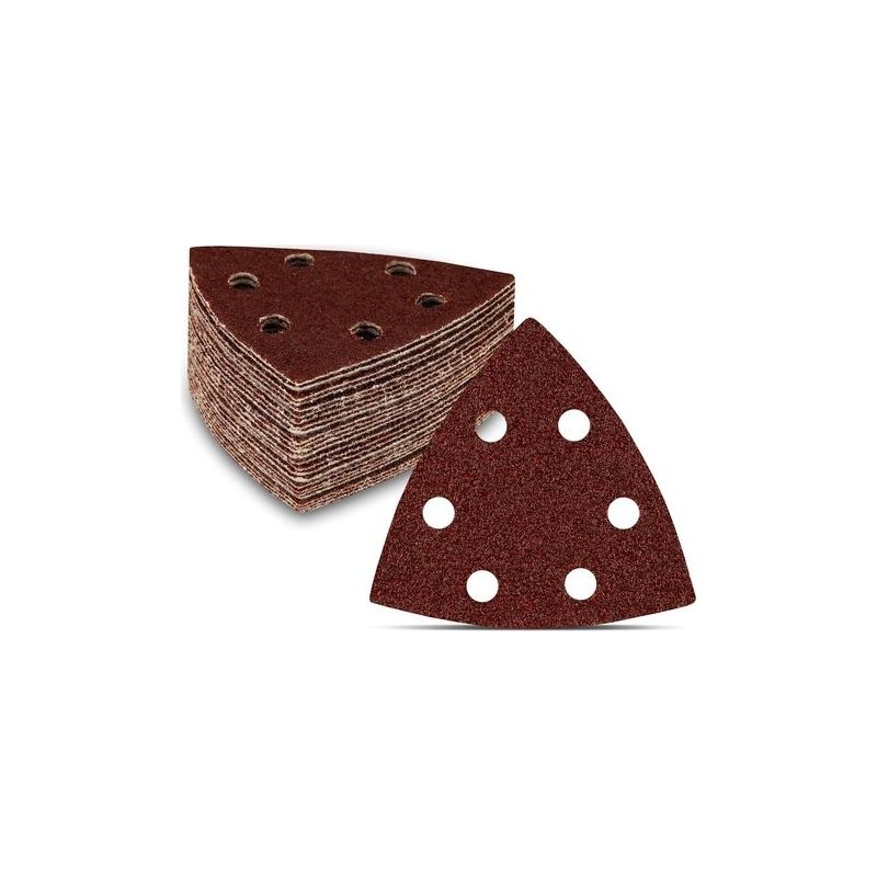 50 Schleifdreiecke, Körnung 400, Je 93 X 93 X 93 Mm, Für Delta-schleifmaschinen, Selbstklebende Schleifdreiecke