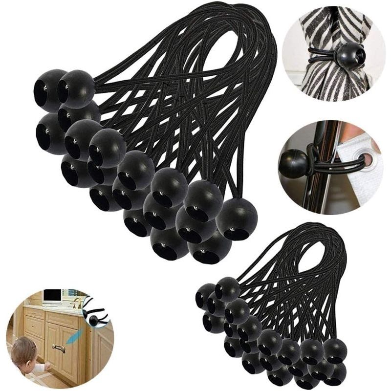 30er-packung 200 Mm Elastische Bungee-seile – Hochwertige Gummiseile – Für Planen, Zelte, Camping Und Zum Befestigen Von Vorhängen
